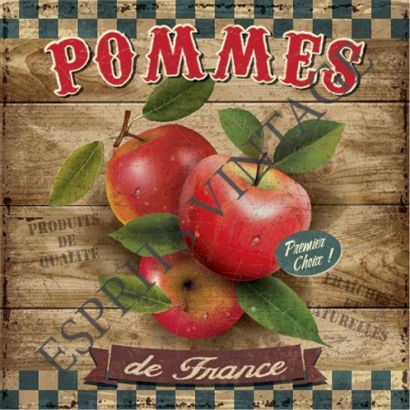 Dessous de plat 20x20 cm pommes rouges naturelles francaise