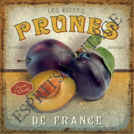 Dessous de plat 20x20 cm les belles prunes sucrées