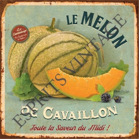 Plateau métal 18 x 24 cm le melon savoureux de cavaillon