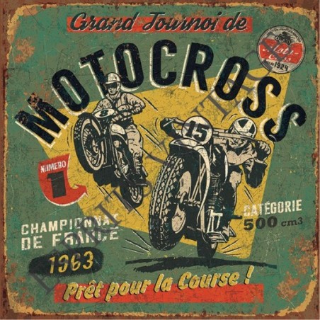 Patère 12 x 30 cm tournoi motocross 1963