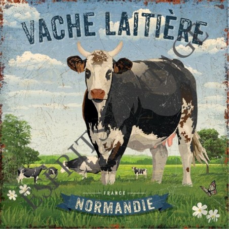 Patère 12 x 30 cm La vache laitière noire