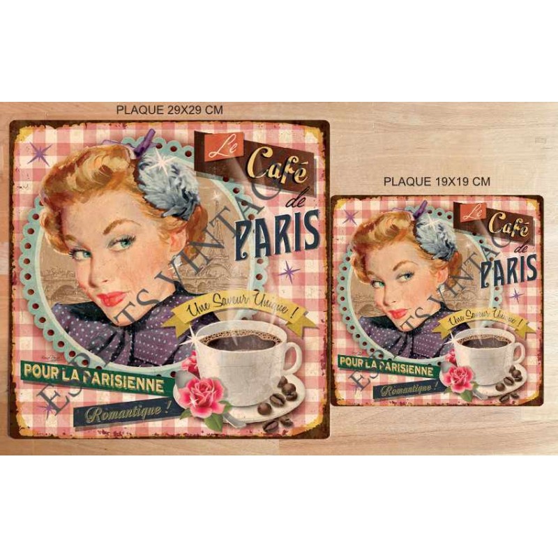 Plaque métal vintage coffee 20 x 15 - Maison/Déco/Les plaques publicitaires  - le-grenier-vintage