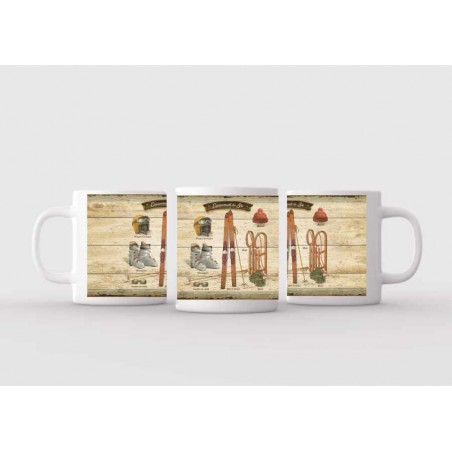 Mug blanc céramique Ø 8,2 cm hauteur 9,5 cm